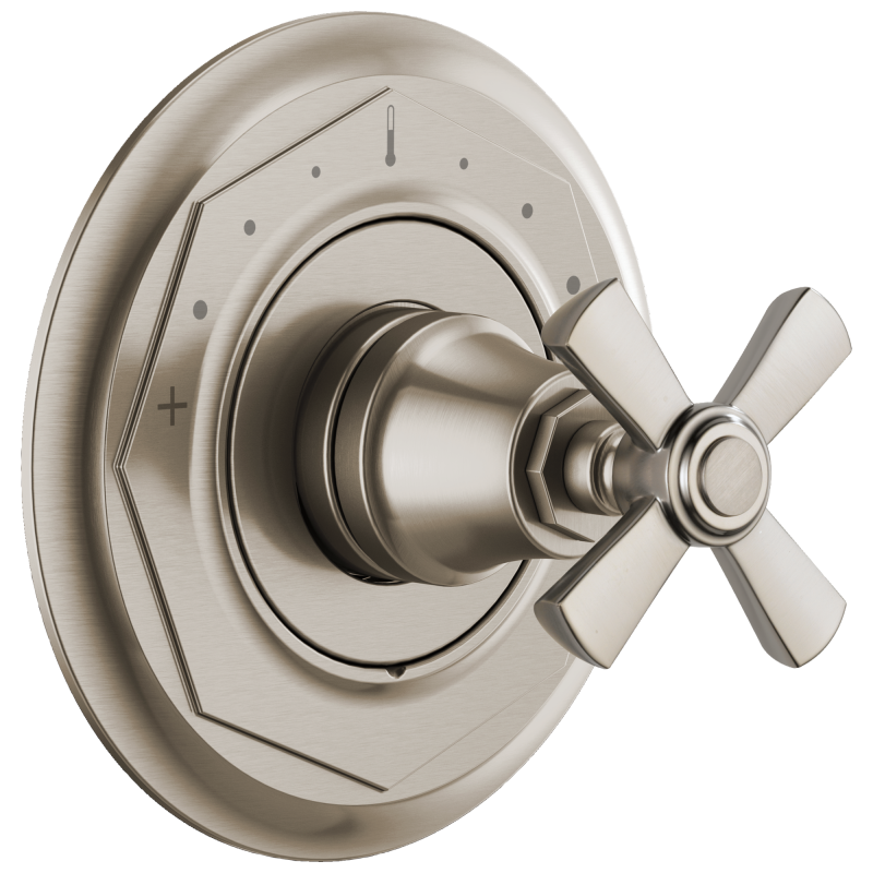 BRIZO Rook Sensori Thermostatic Valve Trim - Cross — Luxe Nickel
