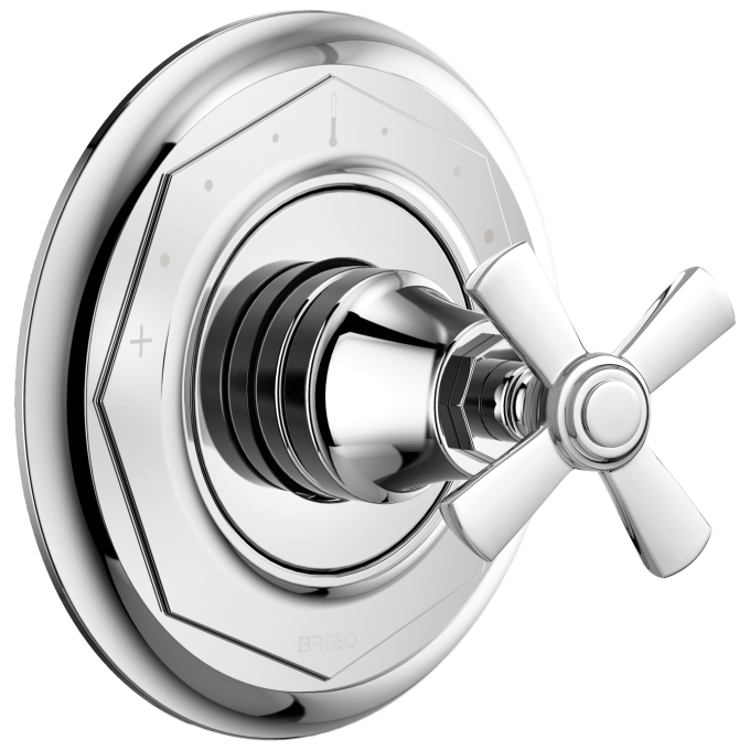 BRIZO Rook Sensori Thermostatic Valve Trim - Cross — Chrome