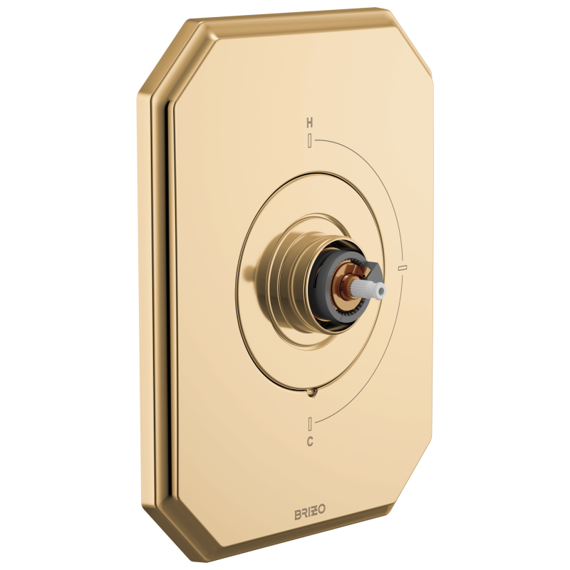 BRIZO Beauclere Sensori Thermostatic Valve Trim - Less Handle — Polished Gold