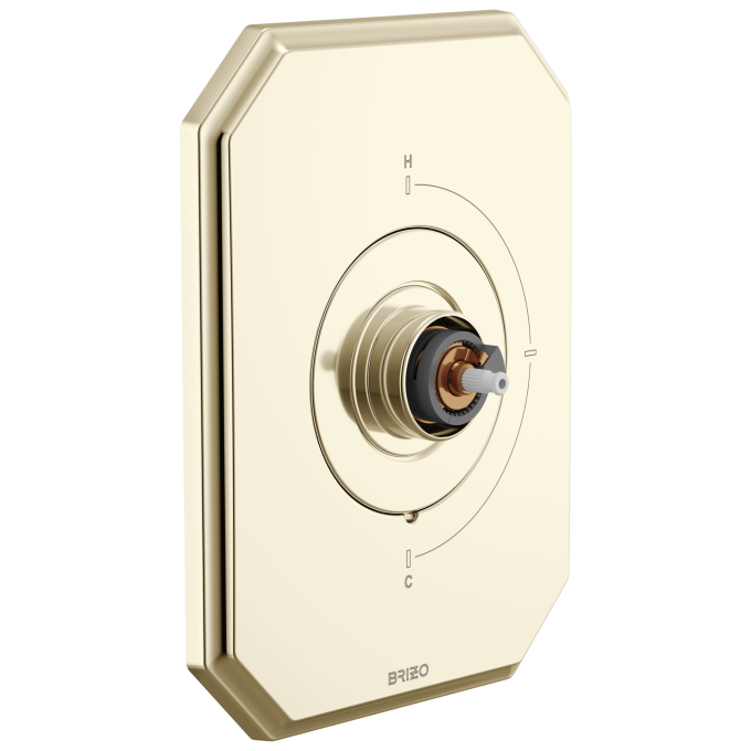 BRIZO Beauclere Sensori Thermostatic Valve Trim - Less Handle — Polished Nickel