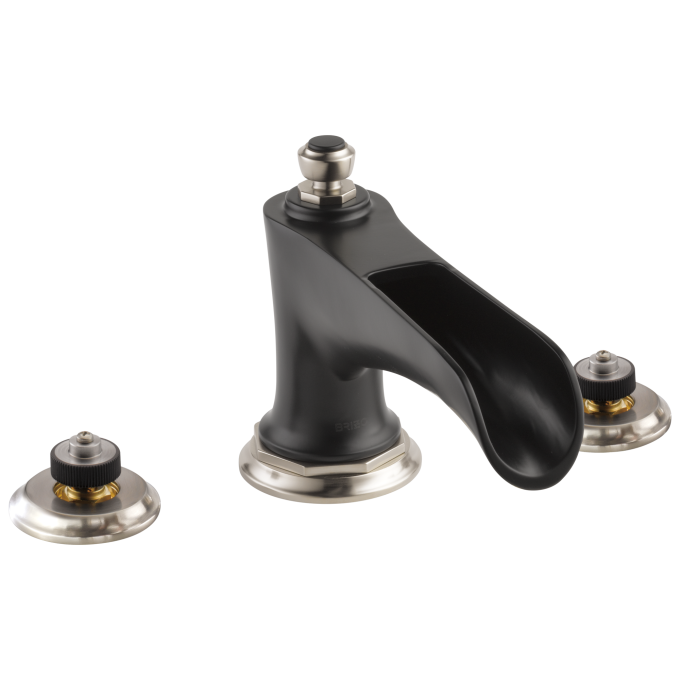 BRIZO Rook Roman Tub with Channel Spout - Less Handles — Luxe Nickel  /Matte Black