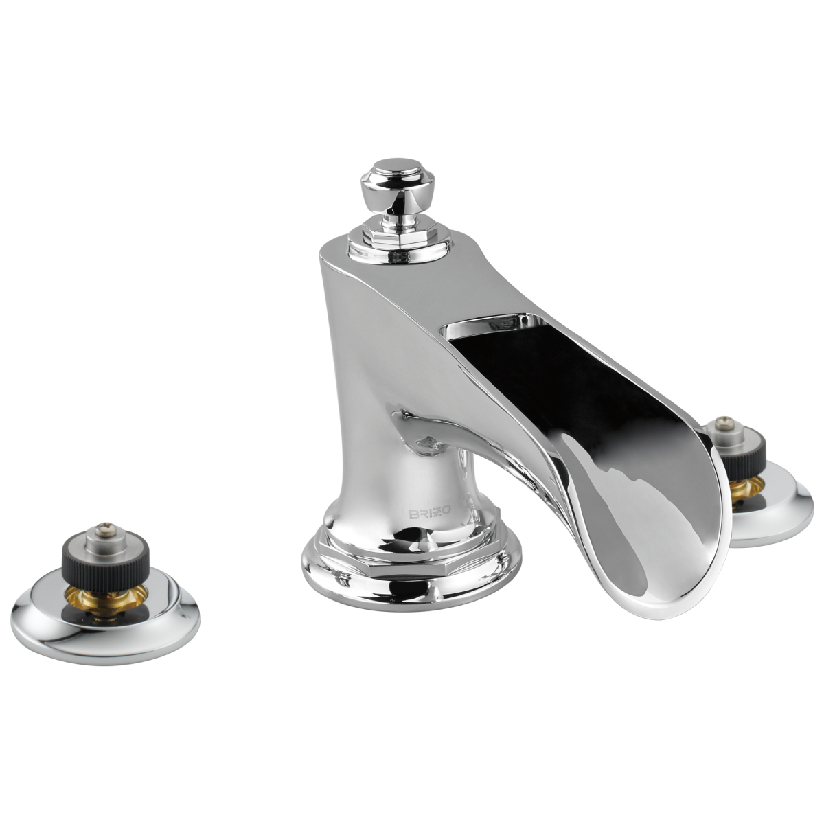 BRIZO Rook Roman Tub with Channel Spout - Less Handles — Chrome