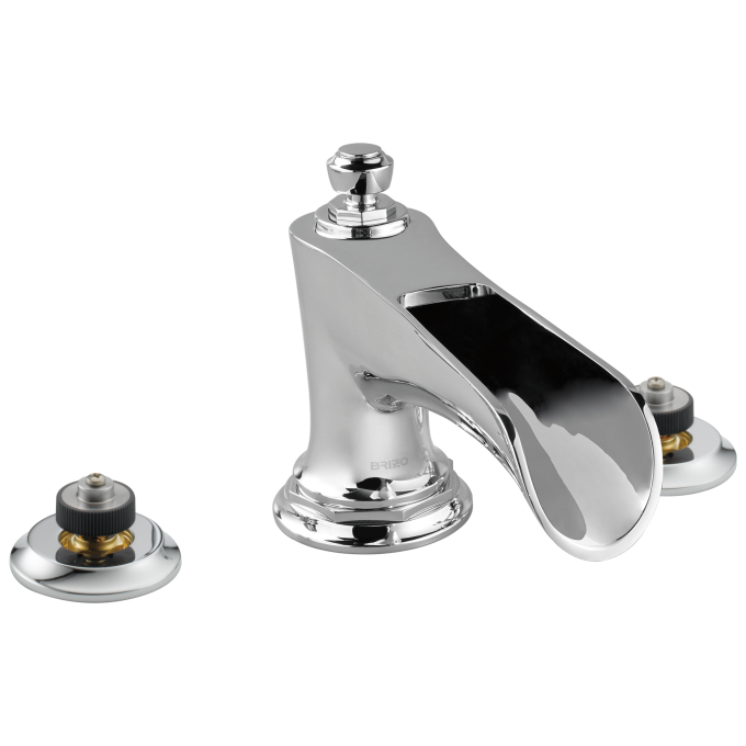 BRIZO Rook Roman Tub with Channel Spout - Less Handles — Chrome
