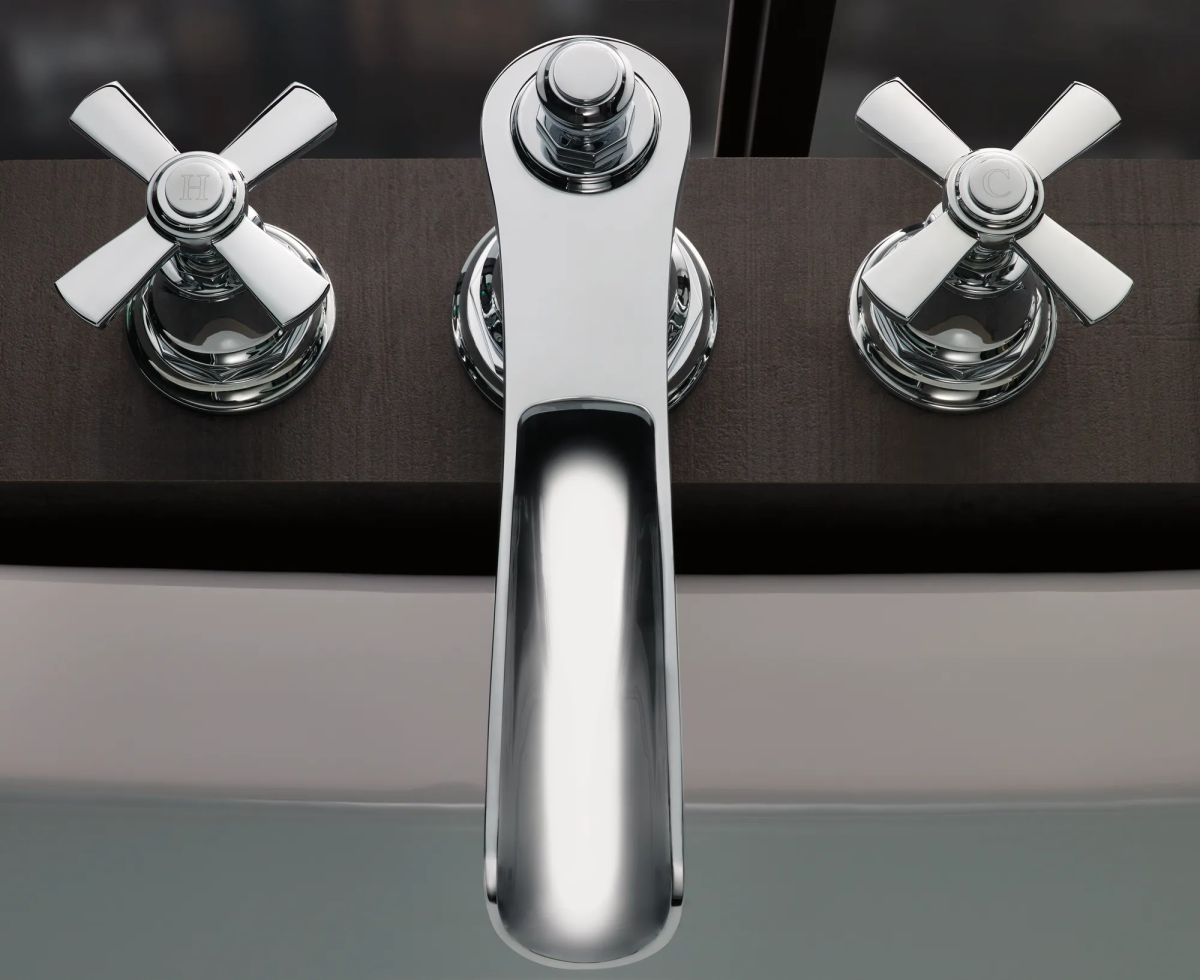 BRIZO Rook Roman Tub Faucet Cross Handle Kit — Chrome