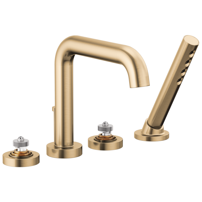 BRIZO Litze Roman Tub with Handshower - Less Handles — Luxe Gold