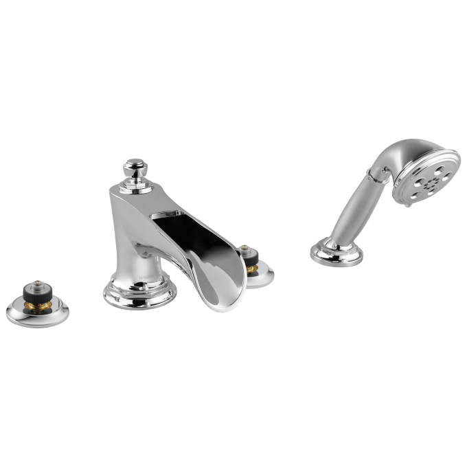 BRIZO Rook Roman Tub Trim with Hand Shower - Less Handles — Chrome