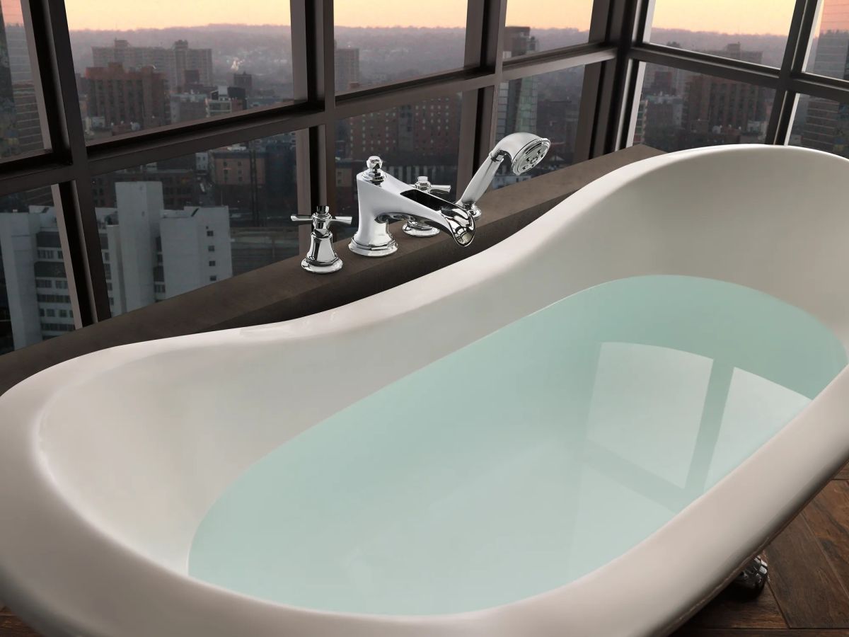 BRIZO Rook Roman Tub Trim with Hand Shower - Less Handles — Chrome