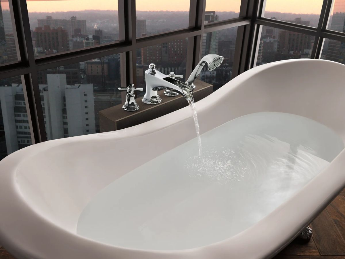 BRIZO Rook Roman Tub Faucet Cross Handle Kit — Chrome