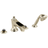 BRIZO Rook Roman Tub Trim with Hand Shower - Less Handles — Polished Nickel