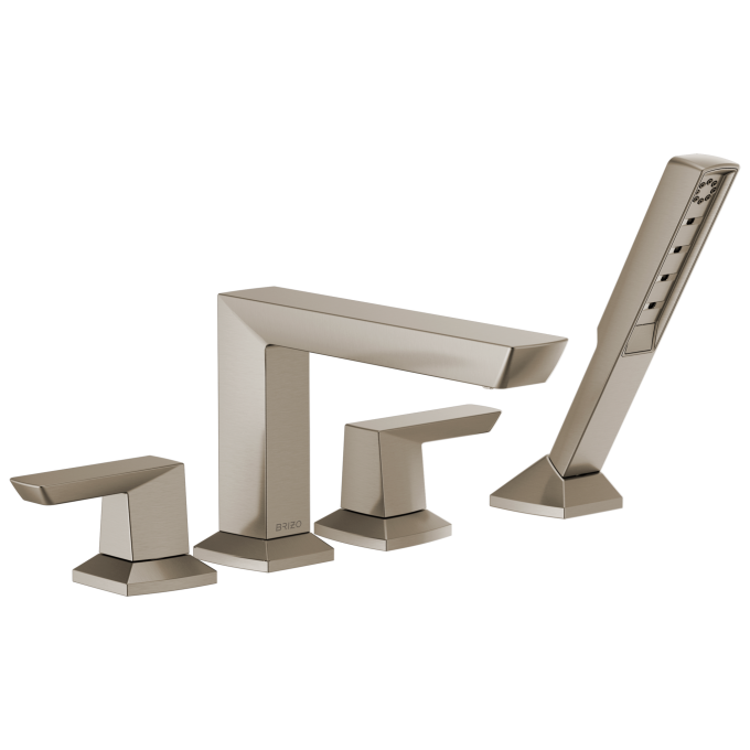 BRIZO Vettis Roman Tub Faucet With Handshower — Luxe Nickel