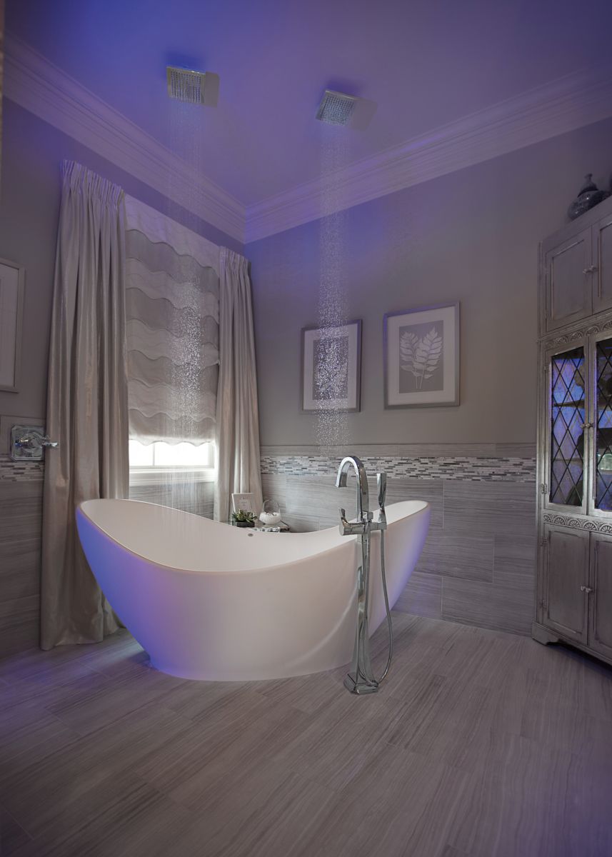BRIZO Virage Single-Handle Freestanding Tub Filler — Chrome