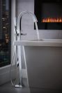 BRIZO Virage Single-Handle Freestanding Tub Filler — Chrome