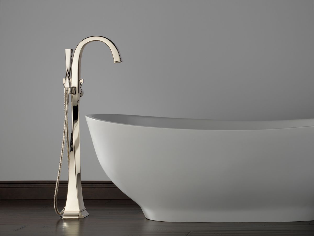 BRIZO Virage Single-Handle Freestanding Tub Filler — Polished Nickel