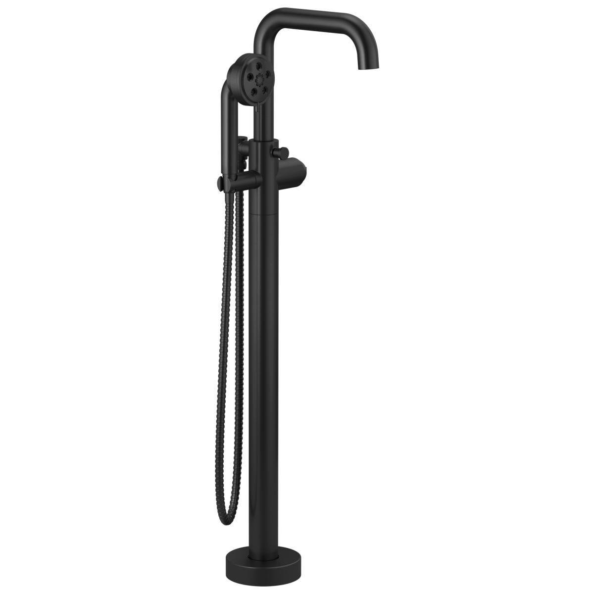 BRIZO Litze Single-Handle Freestanding Tub Filler - Less Handle — Matte Black