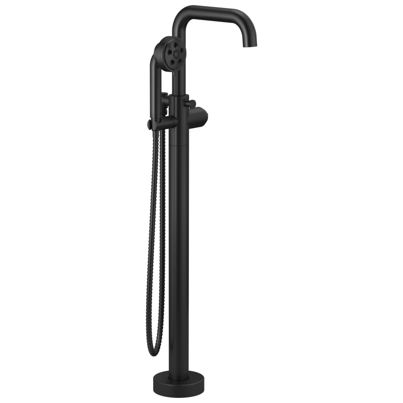 BRIZO Litze Single-Handle Freestanding Tub Filler - Less Handle — Matte Black