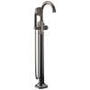 BRIZO Beauclere Single-Handle Freestanding Tub Filler - Less Handle — Brilliance Black Onyx