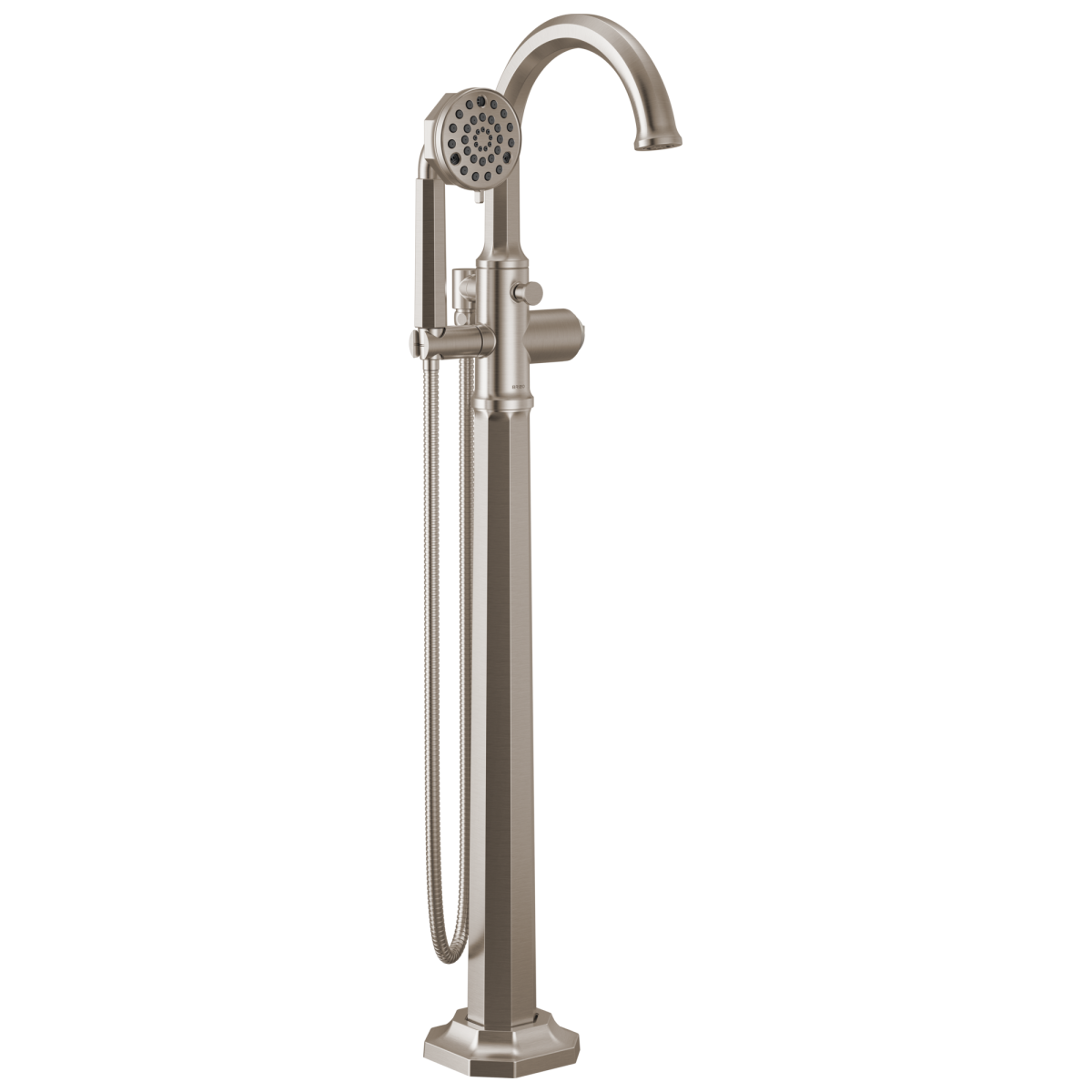 BRIZO Beauclere Single-Handle Freestanding Tub Filler - Less Handle — Luxe Nickel