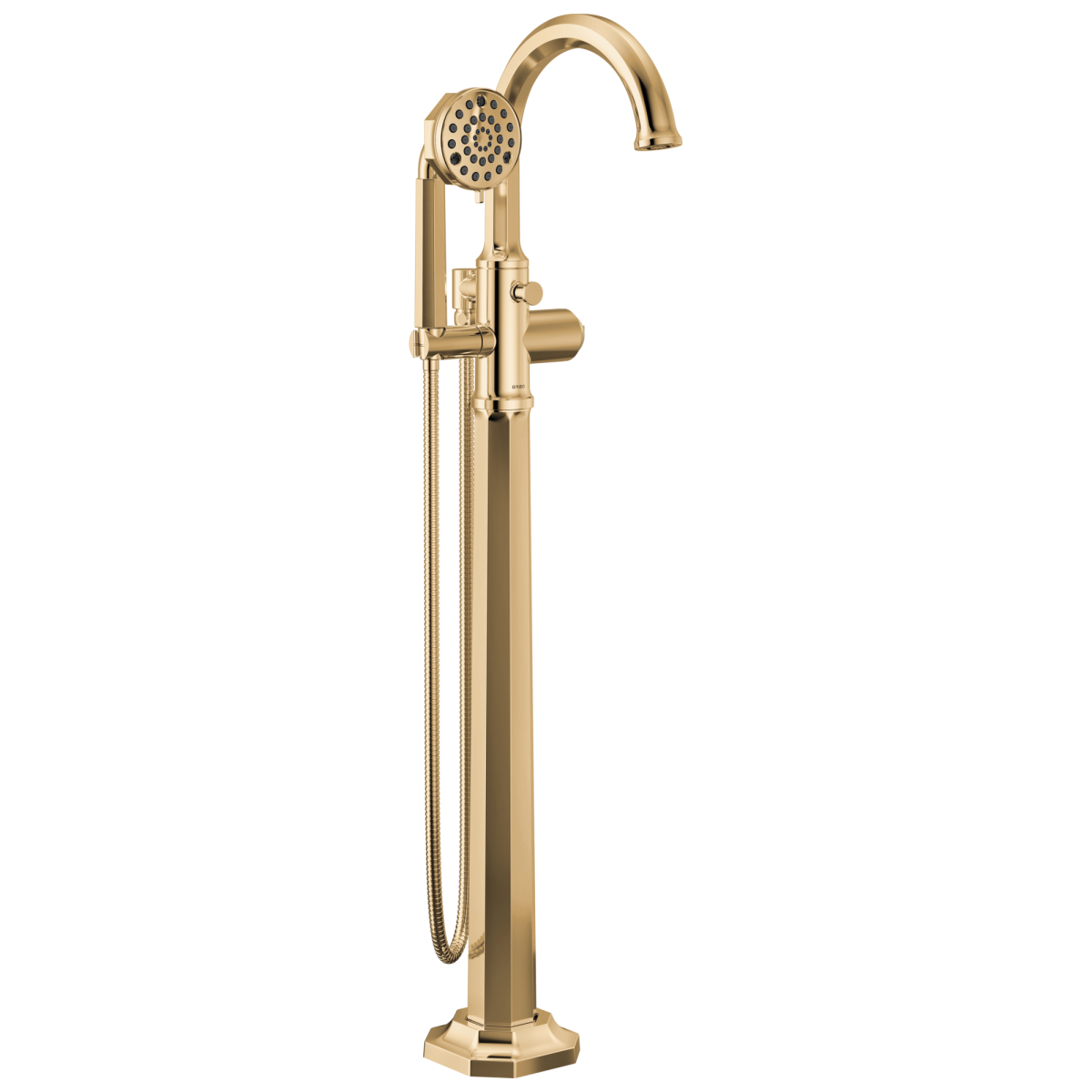BRIZO Beauclere Single-Handle Freestanding Tub Filler - Less Handle — Polished Gold