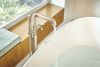 BRIZO Invari Single-Handle Floor Mount Tub Filler - Less Handle — Polished Nickel