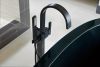 BRIZO Siderna Single-Handle Freestanding Tub Filler — Matte Black