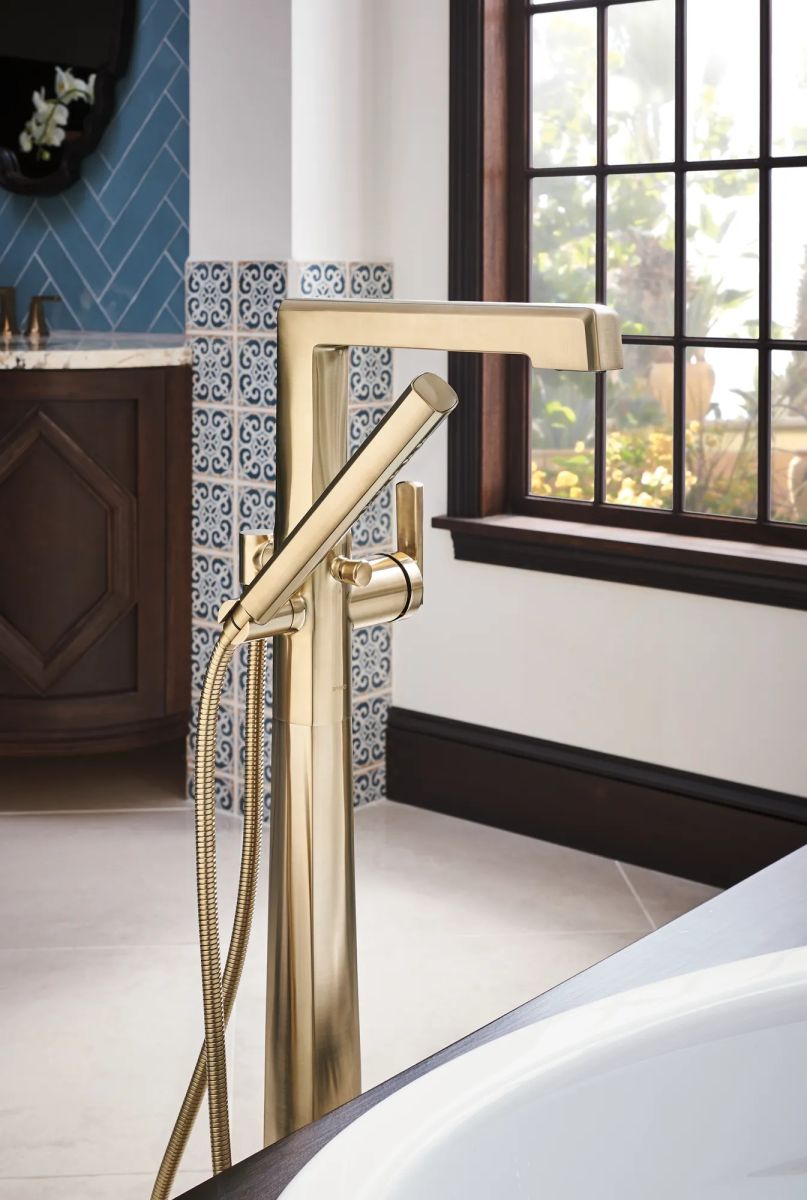 BRIZO Levoir H2OKINETIC Multi-Function Slide Bar Handshower — Luxe Steel