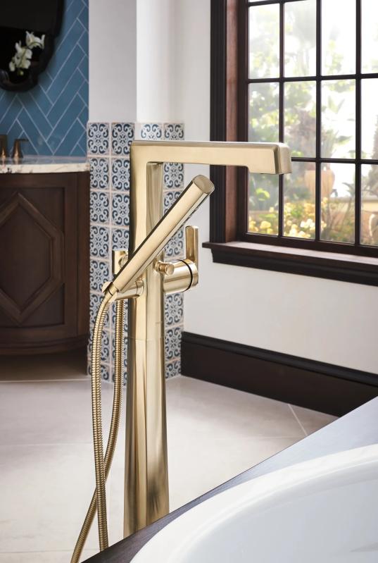 BRIZO Levoir H2OKINETIC Multi-Function Slide Bar Handshower — Luxe Steel