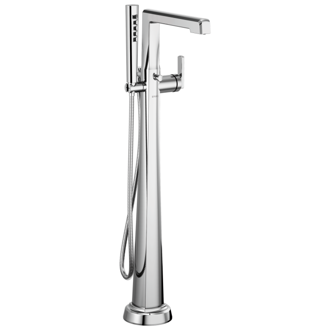 BRIZO Levoir Single-Handle Floor Mount Tub Filler — Chrome