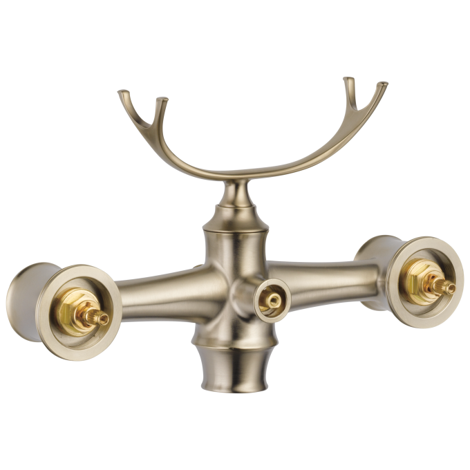 BRIZO Traditional Two-Handle Freestanding Tub Filler Body Assembly Trim - Less Handles — Brushed Nickel
