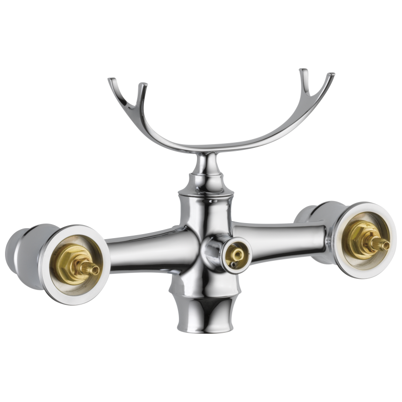 BRIZO Traditional Two-Handle Freestanding Tub Filler Body Assembly Trim - Less Handles — Chrome