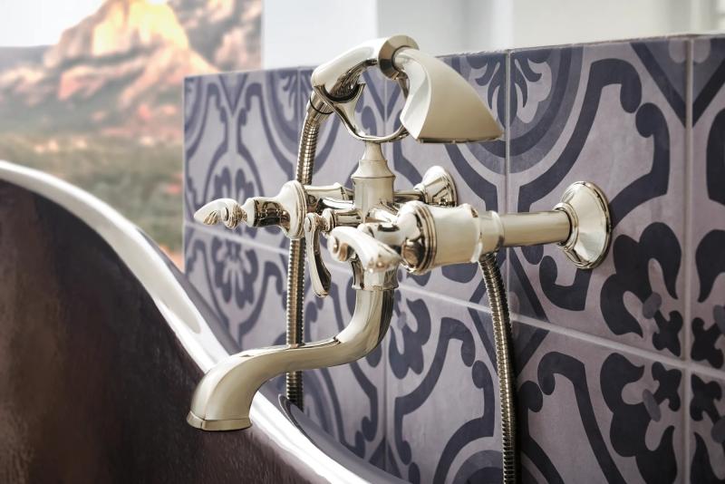 BRIZO Traditional Two-Handle Freestanding Tub Filler Body Assembly Trim - Less Handles — Polished Nickel