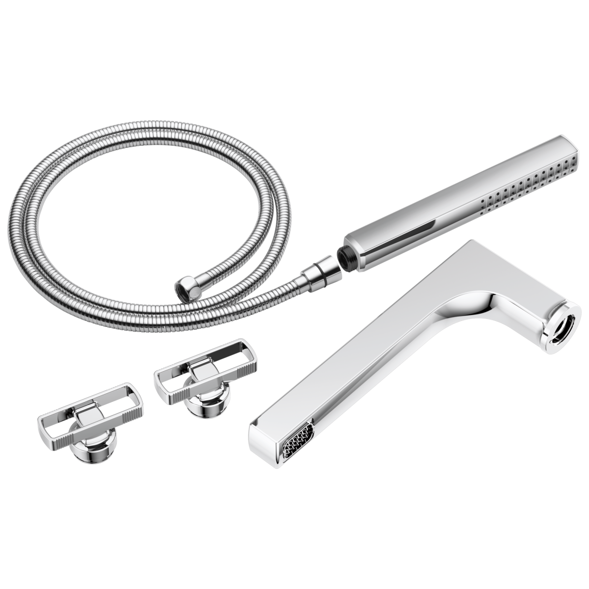 BRIZO Kintsu Two-Handle Tub Filler Trim Kit With Knob Handles — Chrome