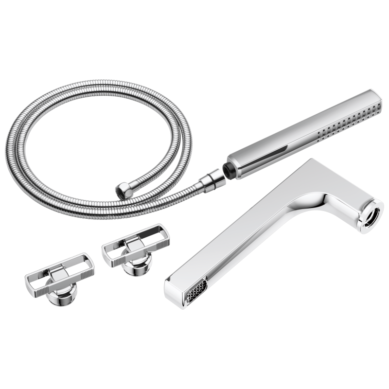 BRIZO Kintsu Two-Handle Tub Filler Trim Kit With Knob Handles — Chrome