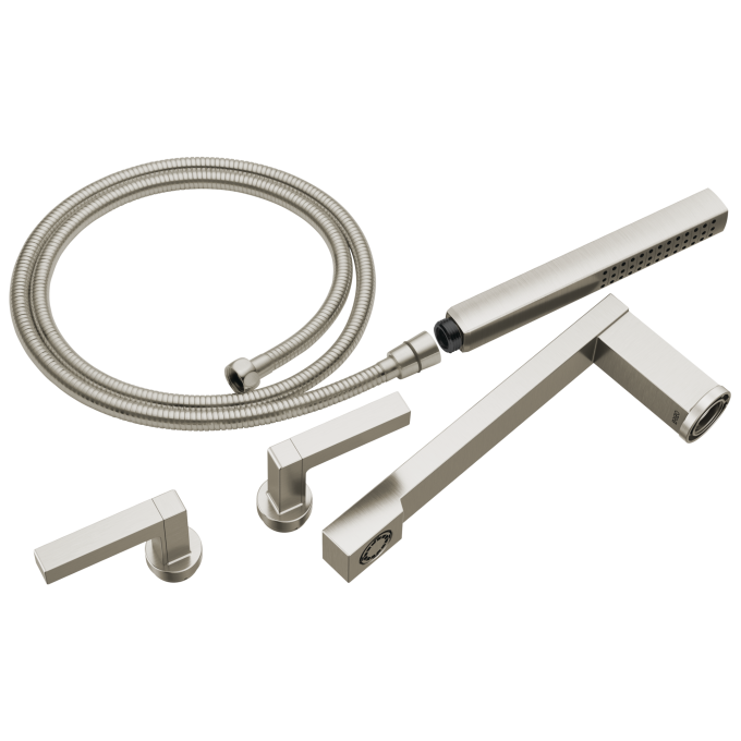 BRIZO Frank Lloyd Wright Two-Handle Tub Filler Trim Kit with Lever Handles — Luxe Nickel