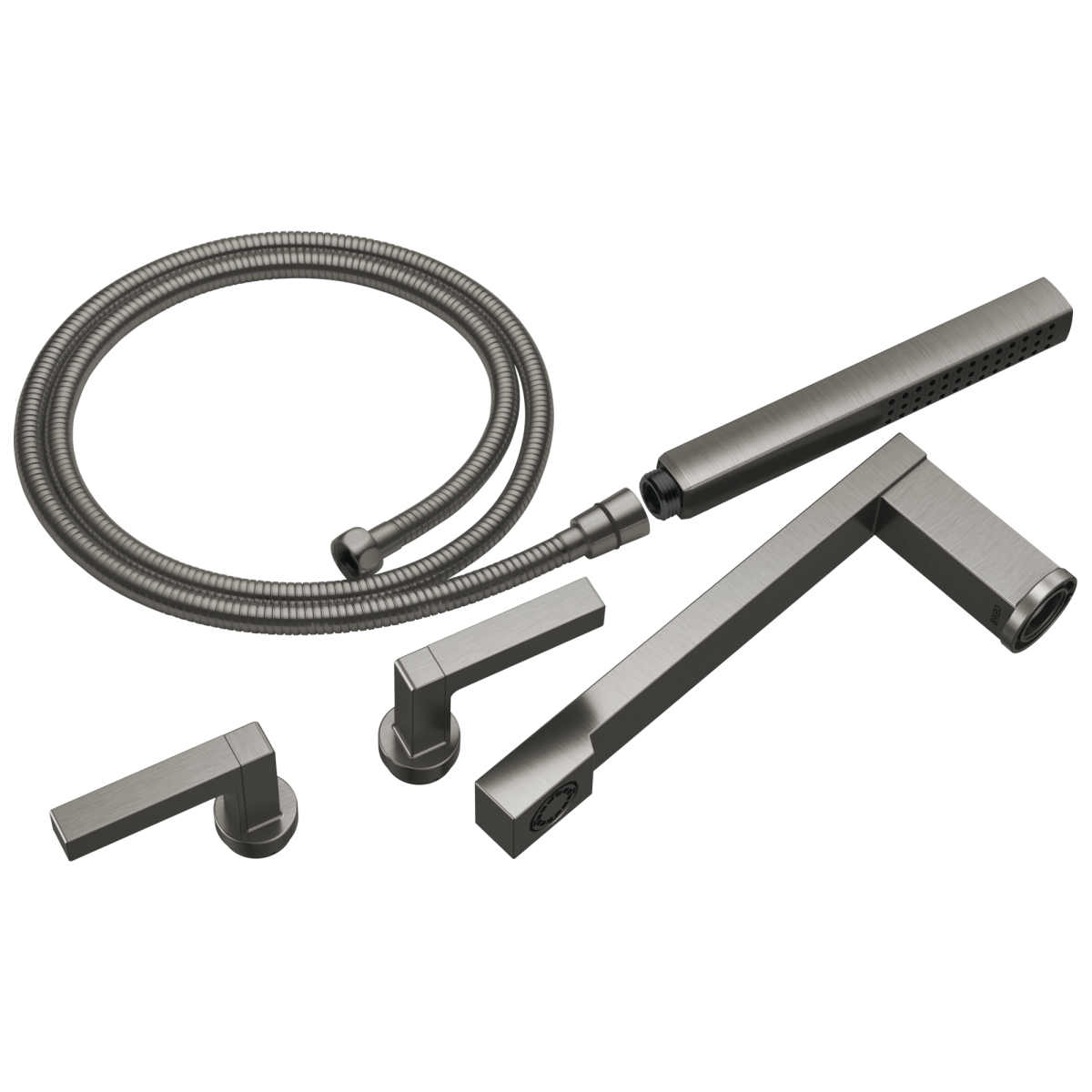 BRIZO Frank Lloyd Wright Two-Handle Tub Filler Trim Kit with Lever Handles — Luxe Steel