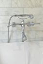BRIZO Traditional Two-Handle Freestanding Tub Filler Body Assembly Trim - Less Handles — Chrome