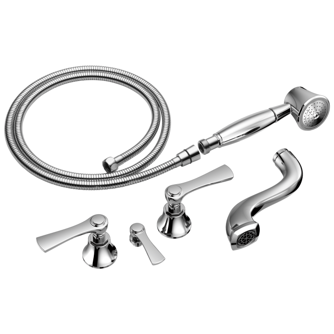 BRIZO Rook Two-Handle Tub Filler Trim Kit with Lever Handles — Chrome