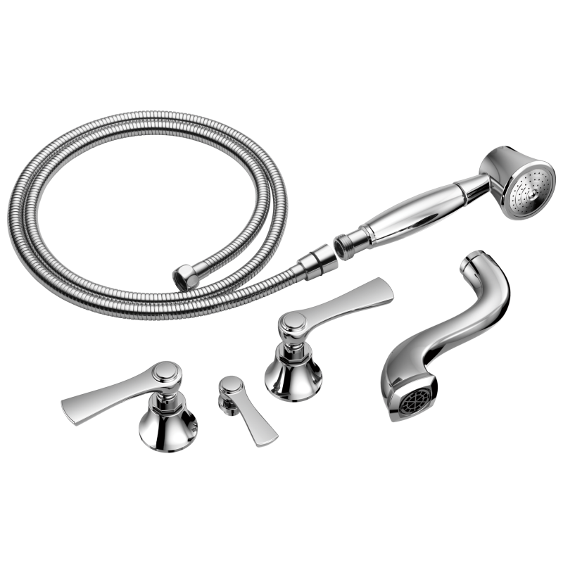 BRIZO Rook Two-Handle Tub Filler Trim Kit with Lever Handles — Chrome