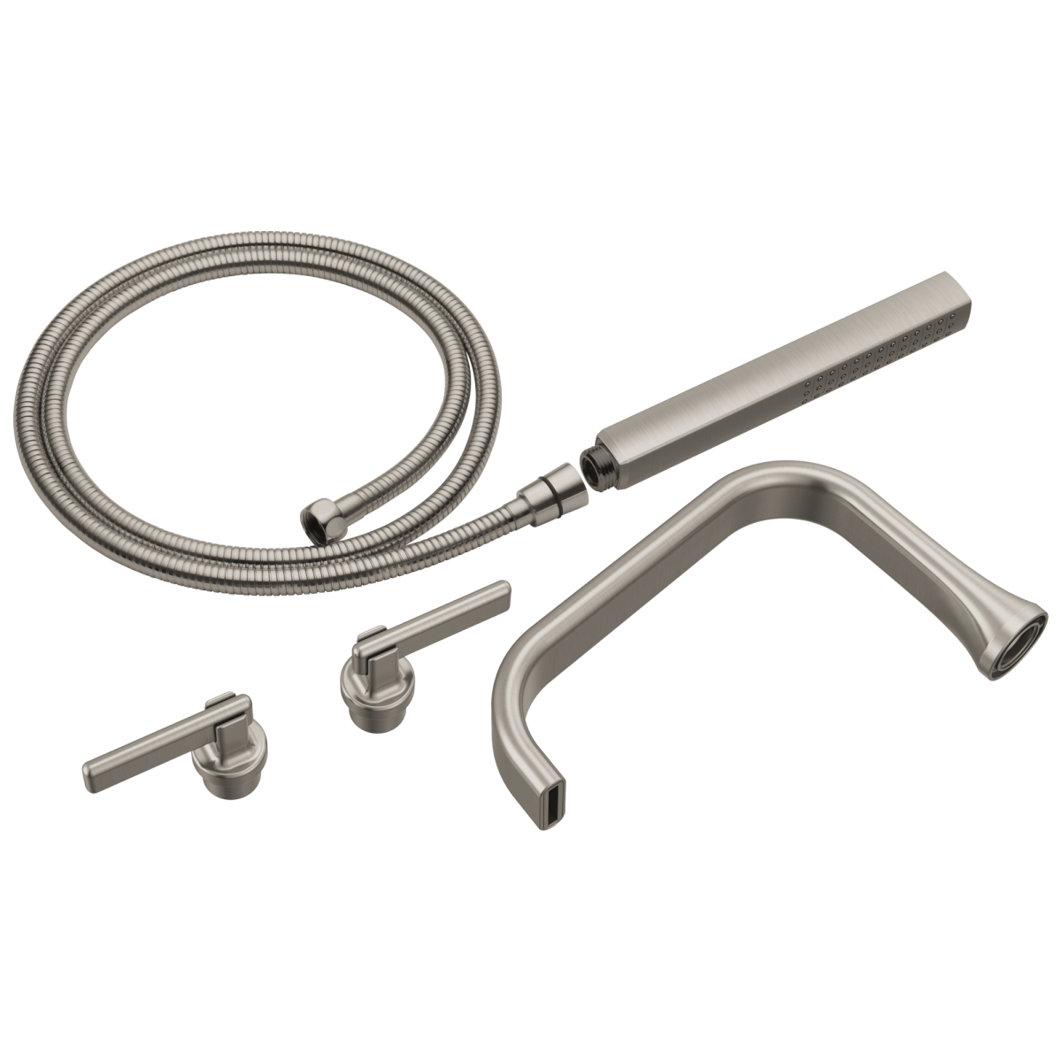 BRIZO Allaria Two-Handle Tub Filler Trim Kit with Lever Handles — Luxe Nickel