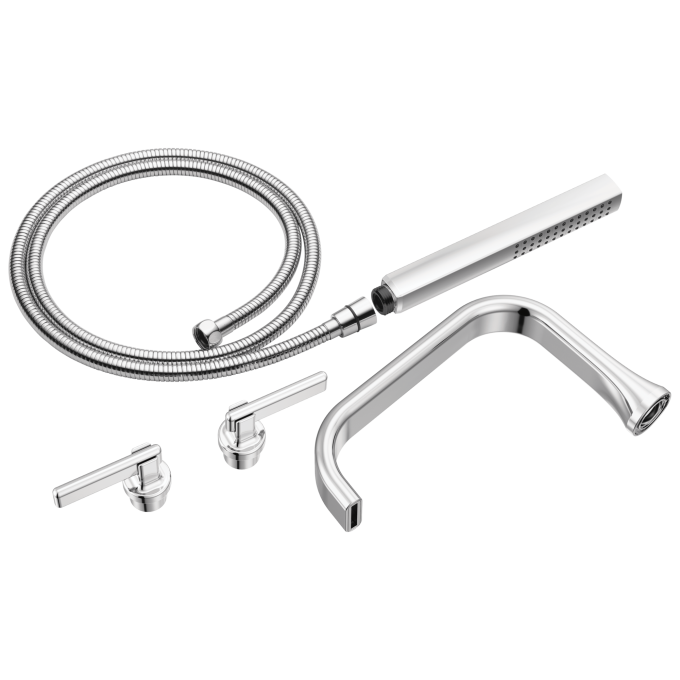 BRIZO Allaria Two-Handle Tub Filler Trim Kit with Lever Handles — Chrome