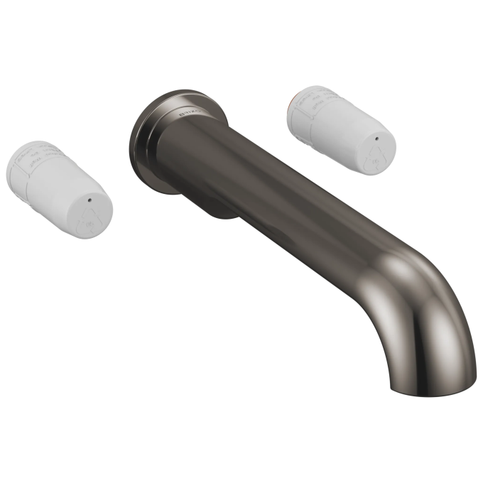 BRIZO Roccesco Two Handle Wall Mount Tub Filler - Less Handles — Brilliance Black Onyx