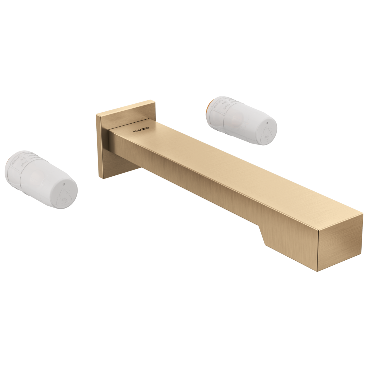 BRIZO Frank Lloyd Wright Two-Handle Wall Mount Tub Filler - Less Handles — Luxe Gold