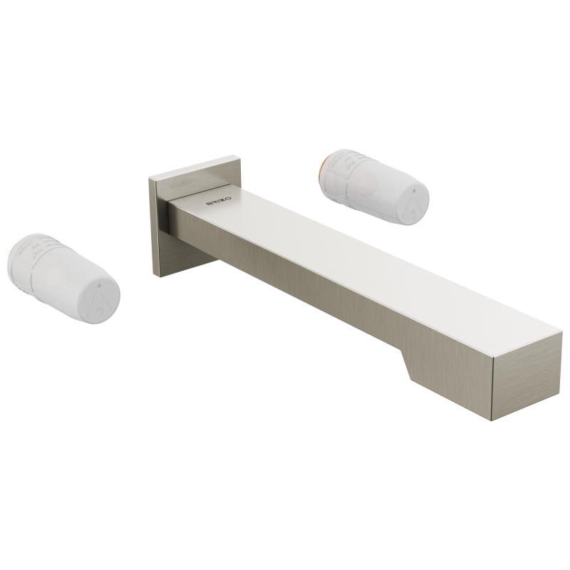 BRIZO Frank Lloyd Wright Two-Handle Wall Mount Tub Filler - Less Handles — Luxe Nickel