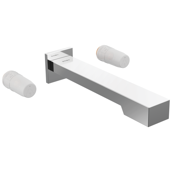 BRIZO Frank Lloyd Wright Two-Handle Wall Mount Tub Filler - Less Handles — Chrome