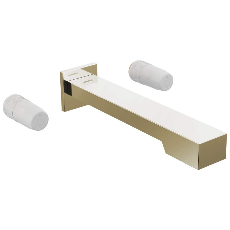 BRIZO Frank Lloyd Wright Two-Handle Wall Mount Tub Filler - Less Handles — Polished Nickel
