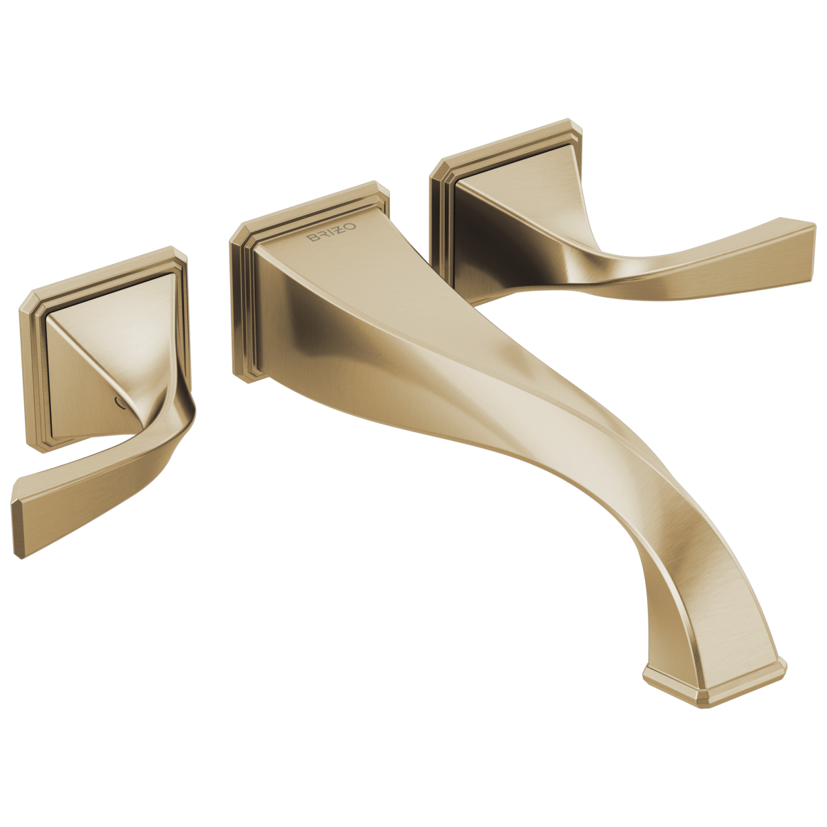 BRIZO Virage Two-Handle Wall Mount Tub Filler — Luxe Gold