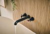 BRIZO Litze Two-Handle Wall Mount Tub Filler - Less Handles — Matte Black