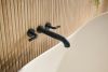 BRIZO Litze Two-Handle Wall Mount Tub Filler Handle Kit - Notch Lever — Matte Black