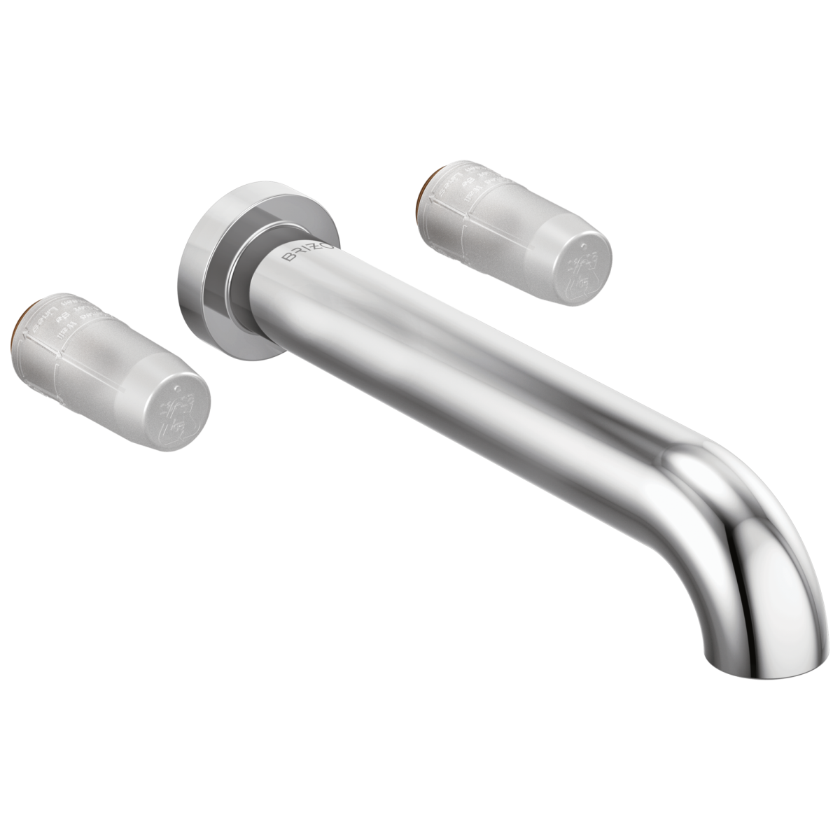 BRIZO Litze Two-Handle Wall Mount Tub Filler - Less Handles — Chrome