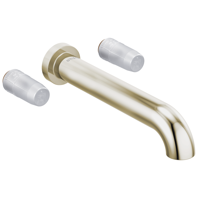 BRIZO Litze Two-Handle Wall Mount Tub Filler - Less Handles — Polished Nickel