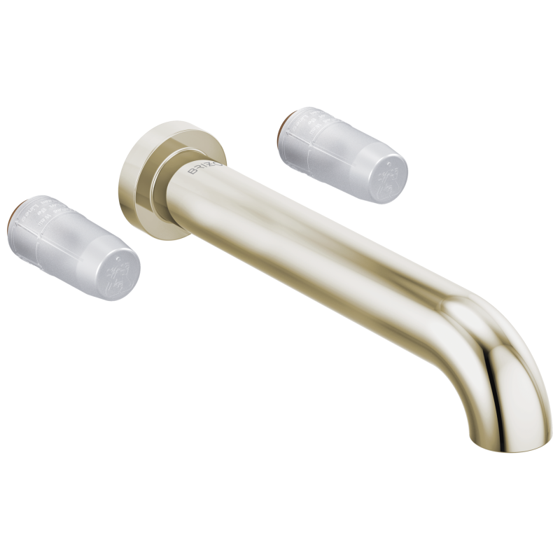 BRIZO Litze Two-Handle Wall Mount Tub Filler - Less Handles — Polished Nickel